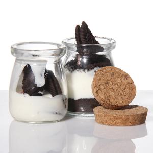 Free Sample Heart Embossed Multifunction Glass Pudding Jars For Pudding
