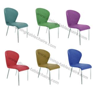 Customized PU Dining Chairs Chrome Plated Legs High Density Sponge