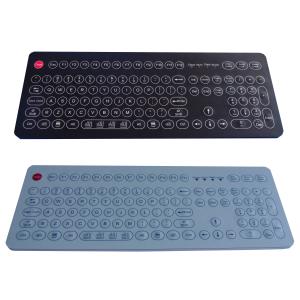 Robust polycarbonate cased washable membrane keyboard with numeric keypad