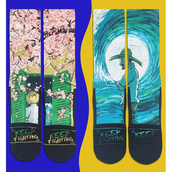 Blank Polyester Sublimation Printed Socks Digital Printed Socks Custom