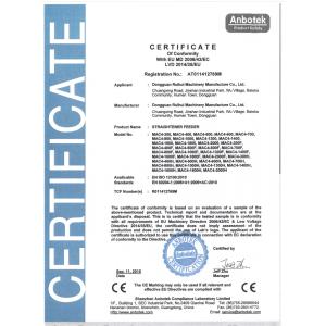 GUANGDONG RUIHUI INTELLIGENT TECHNOLOGY CO., LTD. Certifications
