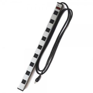 9 Ft Grounded Extension Cord Power Bar 9 Outlet With Integrated 15Amp Circuit