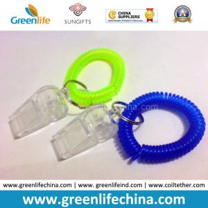 Translucent Whistle W/Key Ring and Translucent Wrist Coil Keychain