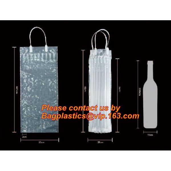 Plastic wrap air bag colume double layer bubble courier bag poly bubble bag for