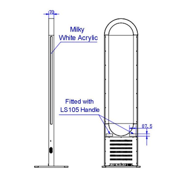 48 Inch Custom Shell See Through Screen 500 Nits U-shaped floor-standing transparent oled display buy