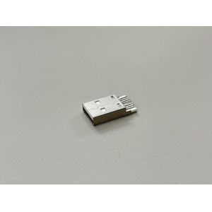 High-Performance USB 2.0 AM Connector | Integrated White Housing | Gold-Flash