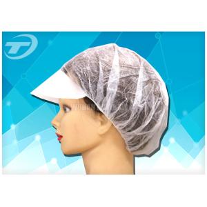 Peaked cap , made from non - woven fabric , white / blue / green , CE certificat