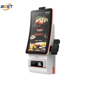 Wall-mounted Self-service Ordering Kiosk with POS System for Bar Restaurant
