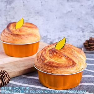 8oz Aluminum Foil Cups With Lids, Disposable Creme Brulee Muffin Cupcake Baking