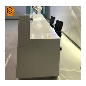 Acrylic Solid Surface Reception Desk Joint Invisible Semi Matt SGS
