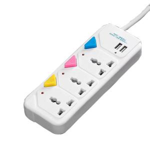 Multi outlet Universal Type Extension Socket With On/Off Switch USB
