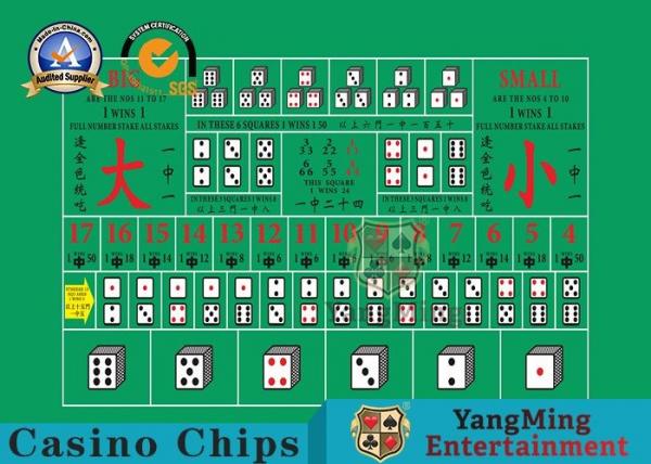 Quality 100% Polyester Fabric Casino Table Layout ,  High - Density Waterproof Entertainment Tablecloth for sale