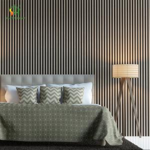 WPC Wall Panel with Wooden Grain Design 30 Years Service Life and 100% Recycled