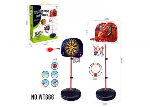 China Portable 2 In 1 Magnetic Dart And Little Tikes Adjustable Basketball Hoop on sale