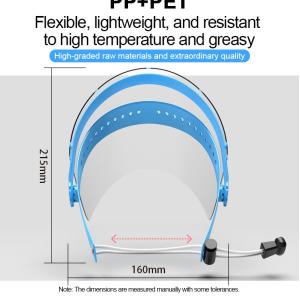 Full Face Medical Isolation Protective Shield Mask Pet Material High Impact