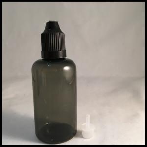PET Dark Dropper Bottles 50ml , Black Transparent Squeezable Dropper Bottles