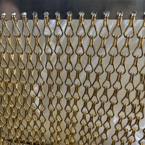 Metallic Fly Screen Hanging Aluminium Double Hook Chain Decorative Curtain For