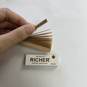 Custom Rice Brown Rolling Paper King Size 32 Leaves With Tips