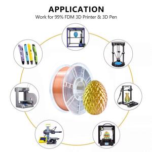 Strong Toughness 1.75mm PLA Filament for 3D Printer Silk Gold Silver Copper 3D