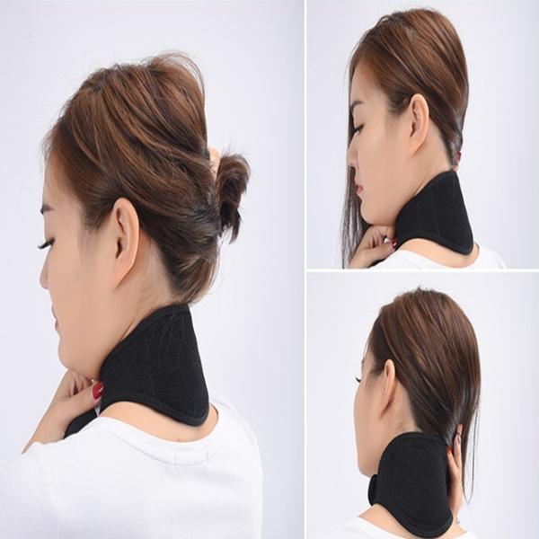 Black Magnetic Tourmaline Adjustable Magnet Therapy Products Self-heated Neck Support Brace