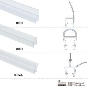 D Shape Shower Door Seal Strip Anti Collision For 8mm Glass
