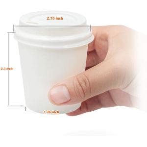 White Colour 4oz 100ml Take Away Single Wall Style Disposable Paper Cup