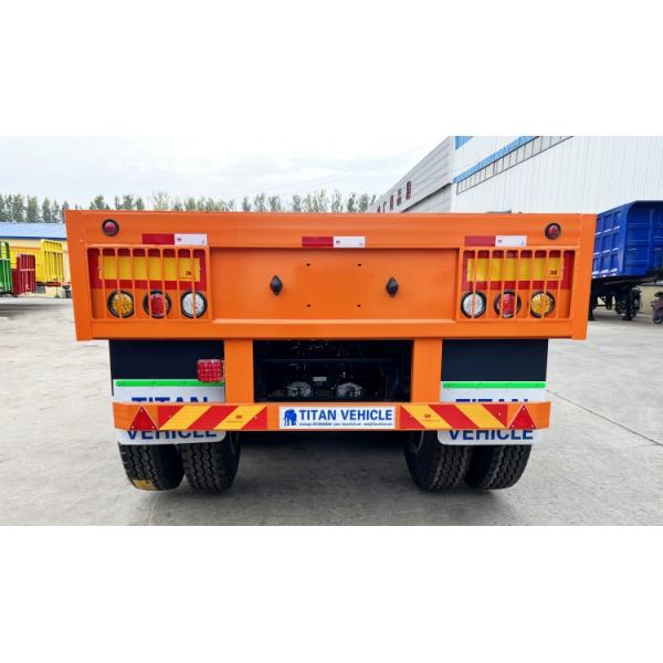 4 Axle 40 Foot Flatbed Semi Trailer with Front Wall for Sale in Mauritius