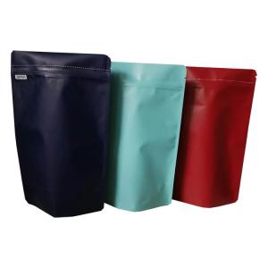 Wholesale Custom Resealable Aluminium Foil Lined Ziplock Stand Up Coffee Pouches with One Way Valve from china suppliers