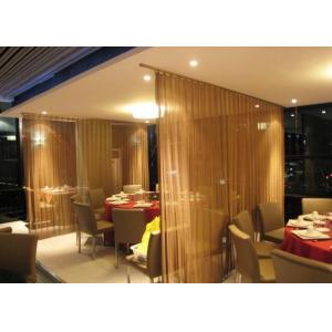 Durable Metal Mesh Drapery Restaurant Hotel Fireplace Spark Screen Mesh Curtains
