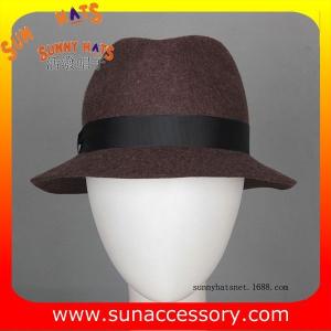 T8981177 Sun Accessory customized fashion winner 100% wool felt fedora hats,