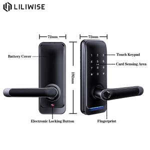 Home Biometric Fingerprint Electronic Door Lock For BLE App Digital Code Card
