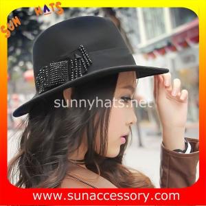 0070361 Sun Accessory customized winter wool felt fashion style fedora hats