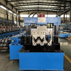 Wholesale 2 &amp; 3 Waves Guardrail Roll Forming Machine 3.0mm Drive By Gear Box High Afficiency from china suppliers