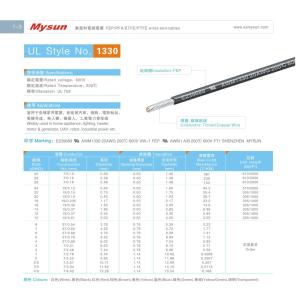 UL758 FEP Wire AWM1330 20AWG 600V/200C Black For Heater / Home Appliance