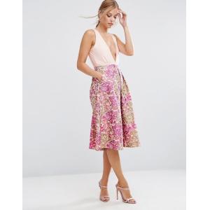 OEM Service Women Skirt with Side Pockets and Zip Fastening