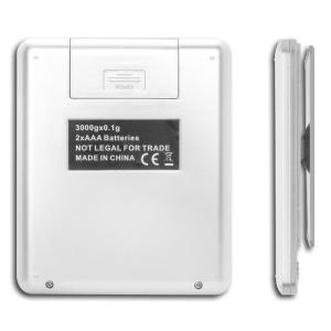 LCD Screen 39*15mm Rectangle 3000g 0.1g Digital Coffee Scale for Convenient