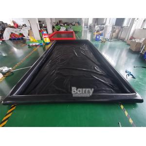 Airtight PVC Portable Inflatable Vehicle Wash Mats Black Inflatable Car Wash