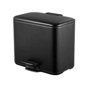 Rectangular Shape Recycling Household Trash Can 3L*2 Stainless Steel Pedal Bin