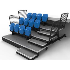 Retractable Tribune Seating Movable Stand With Plastic Folding Chairs