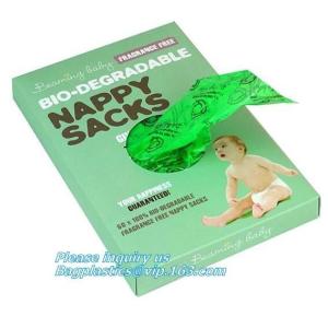 compostable Scented biodegradable nappy bag, fragrant bin bags, disposable nappy