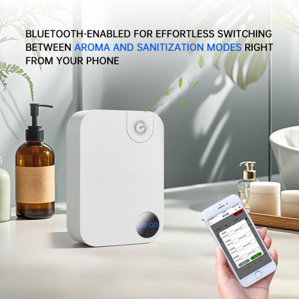 Commercial Portable Aroma Diffuser With Two Fluid Conversion Atomization 180ML Essential Oil