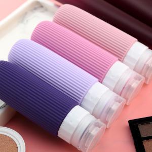 Purple Leak Proof Silicone Travel Bottles Set Reusable 3oz