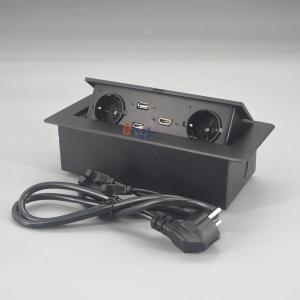 With shuko plug multifunction recessed pop up table socket box