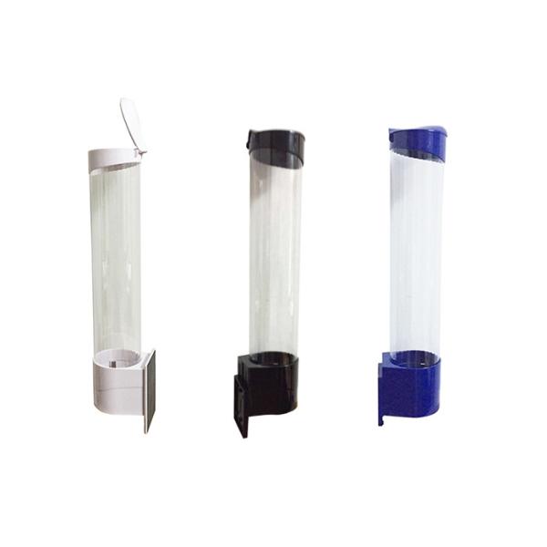 Silver Plastic / Paper Cup Holder Dispenser Durable Simple Elegant Appearance