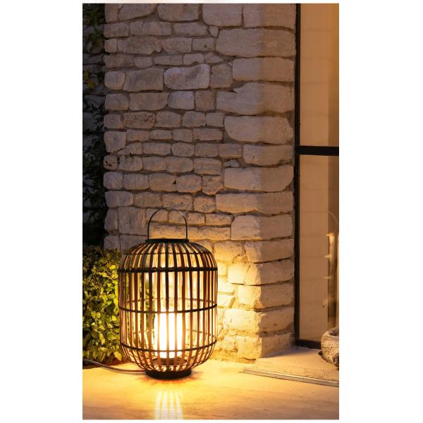 Decorative Rattan Outdoor Lantern , Woven Rattan Lamp 3500K For Atmosphere