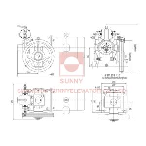 Customized VVVF / AC1 Geared Traction Machine / Lift Geared Machine