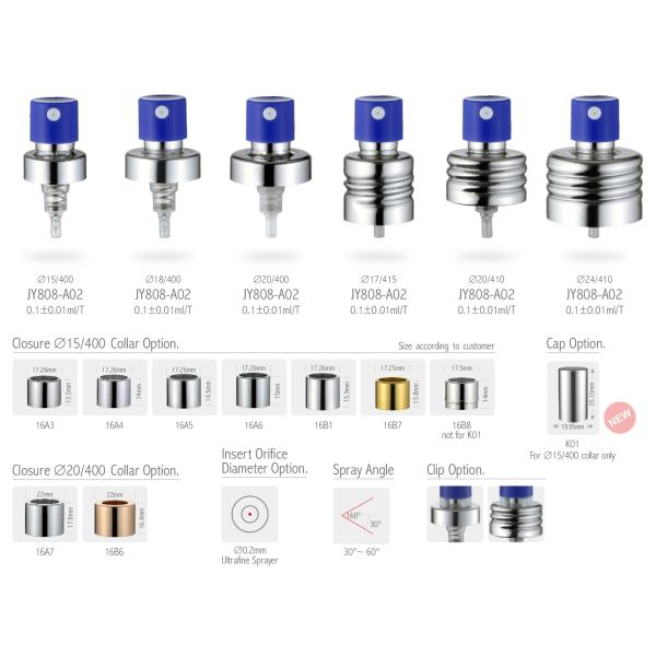 Plastic Perfume Pump Sprayer JY808-A02 Plastic Actuator Ultrafine Sprayer Persistent Sprayer