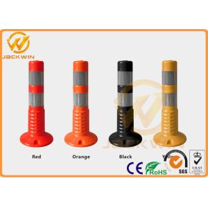 Reflective Orange 45cm Traffic Warning Post , Waterproof Road Reflector Posts