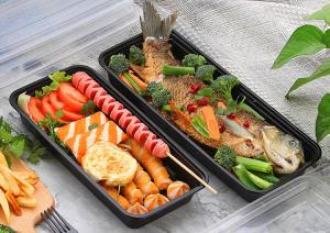 Wholesale 2000ml 2800ml Rectangular BBQ Food Trays Injection Molded Disposable Roast Fish Box from china suppliers