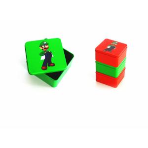 Tin Drum Tech Square Metal Tins 68 * 68 * 45 mm Candy Square Tin Containers